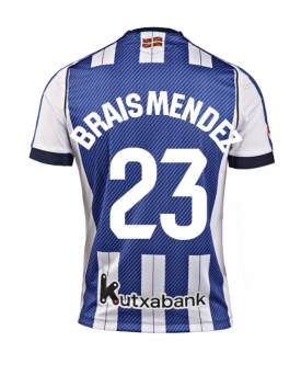 Real Sociedad Brais Mendez #23 Maglia Gara Casa Repliche 2025-26 Maniche Corte